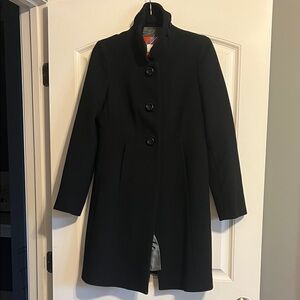 JCrew coat size 6 with pockets black